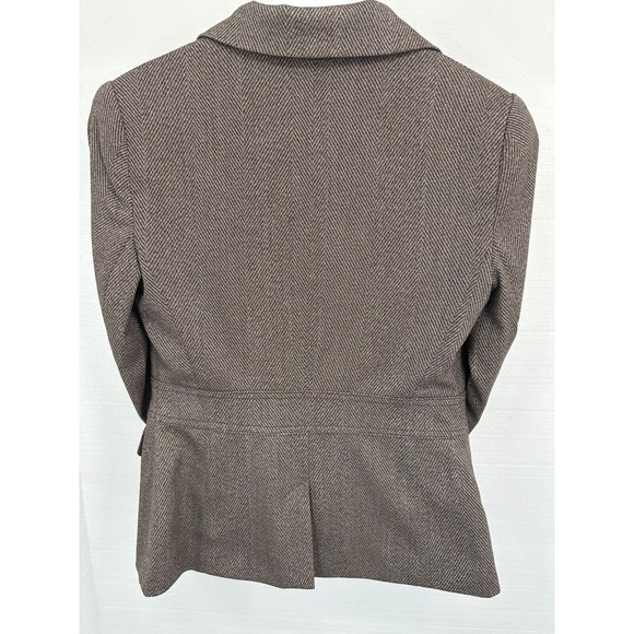 New York & Company 7th Avenue Single Breasted Charcoal Brow Jacket Blazer Size 0 - Picture 4 of 6